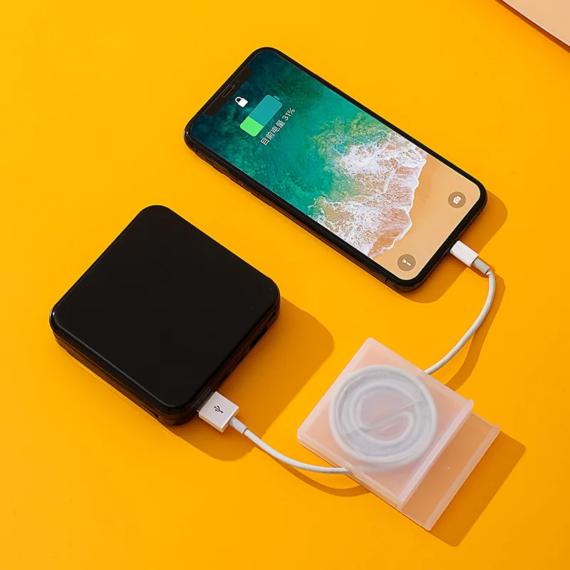 Draagbare transparante kabelorganizer Snoerbeheer USB-kabelhaspel Intrekbare telefoonhouder Oplader Draadopslagbeschermer