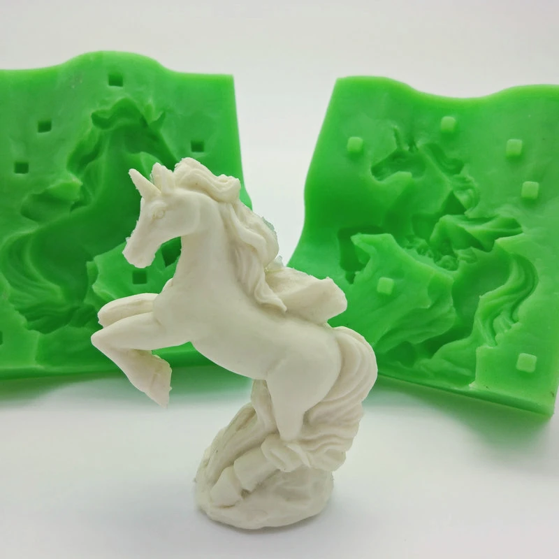 Cute Pony Silicone Candle Mold DIY Aromatic Animal Horse Candle Making Handmade Soap Resin Chocolate Mold Gifts Craft Home Decor