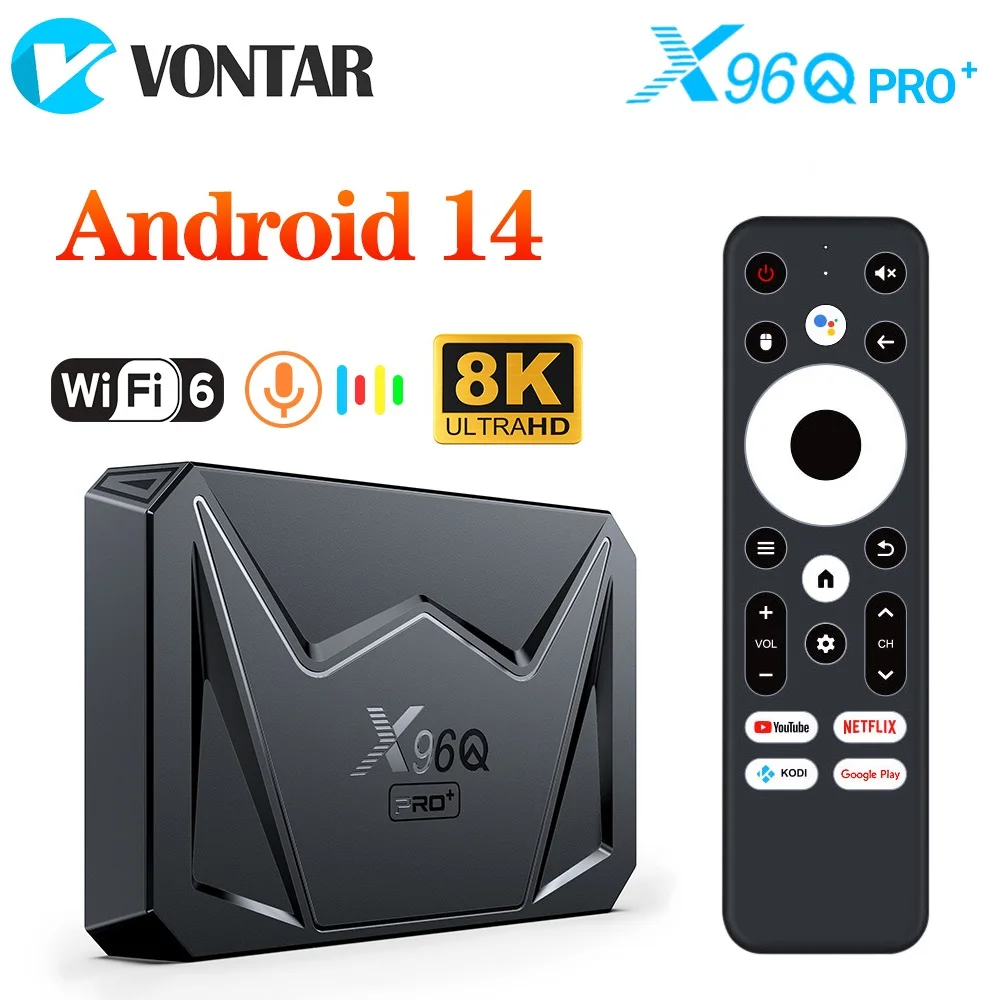 2024 Android 14.0 Set Top Box Android 14 TV Box X96Q PRO + Allwinner H728 ثماني النواة 8K @ 24fps 1000M إيثرنت Wifi6 مشغل الوسائط