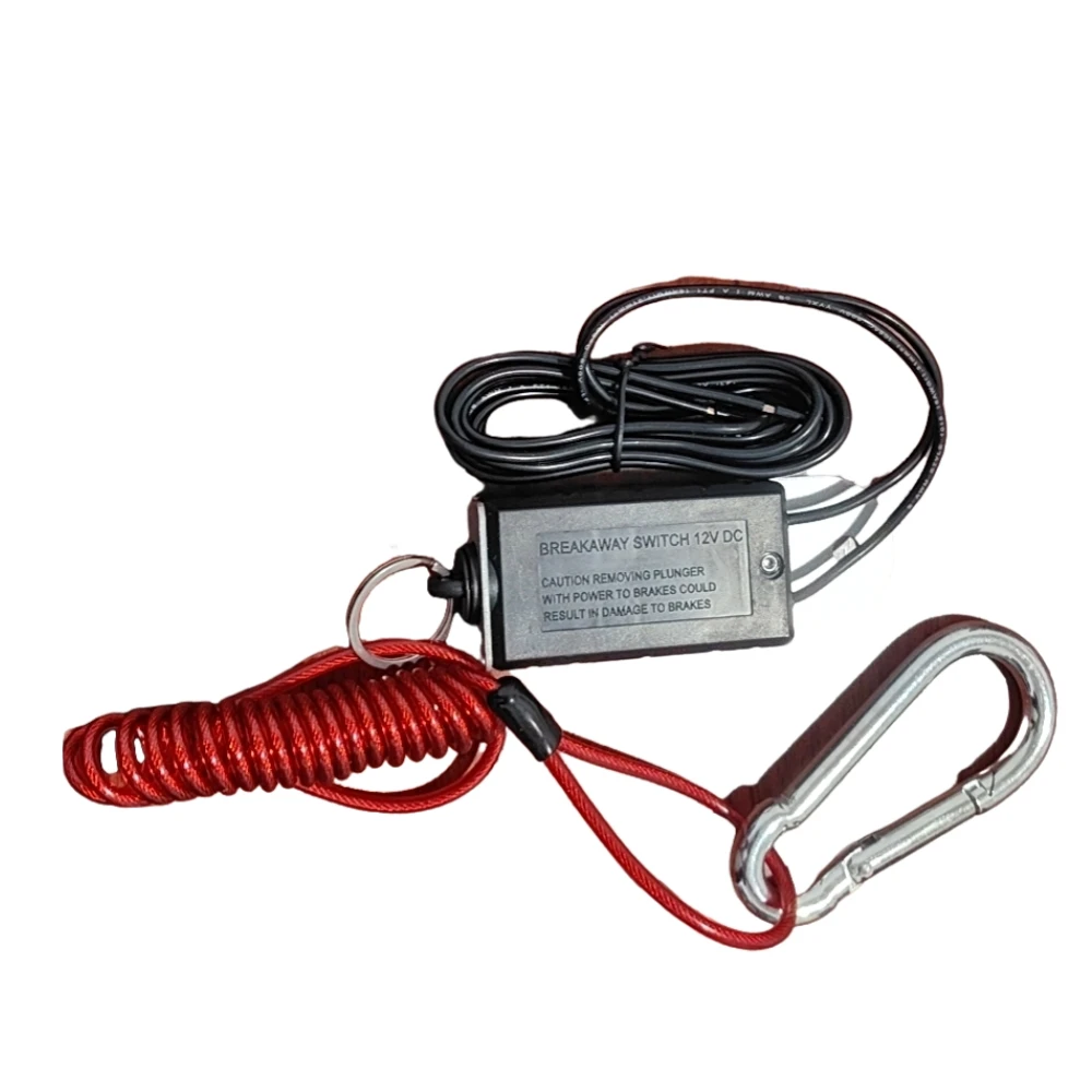 Trailer Breakaway Switch Kit with Coiled Spring Cord Heavy Duty for RV Towing Trailers