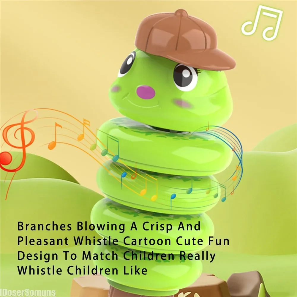 2024 New Cartoon Twisting Snake Handheld Whistle Toy Spinning for Kids Party Favor Stress Relief