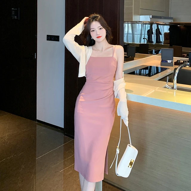 Elegant Summer Cardigan Shawl Senior Sense of Slim Dress Women Sexy Prom Night Gymnastics Party Birthday Club Fashion Clothing AliExpress