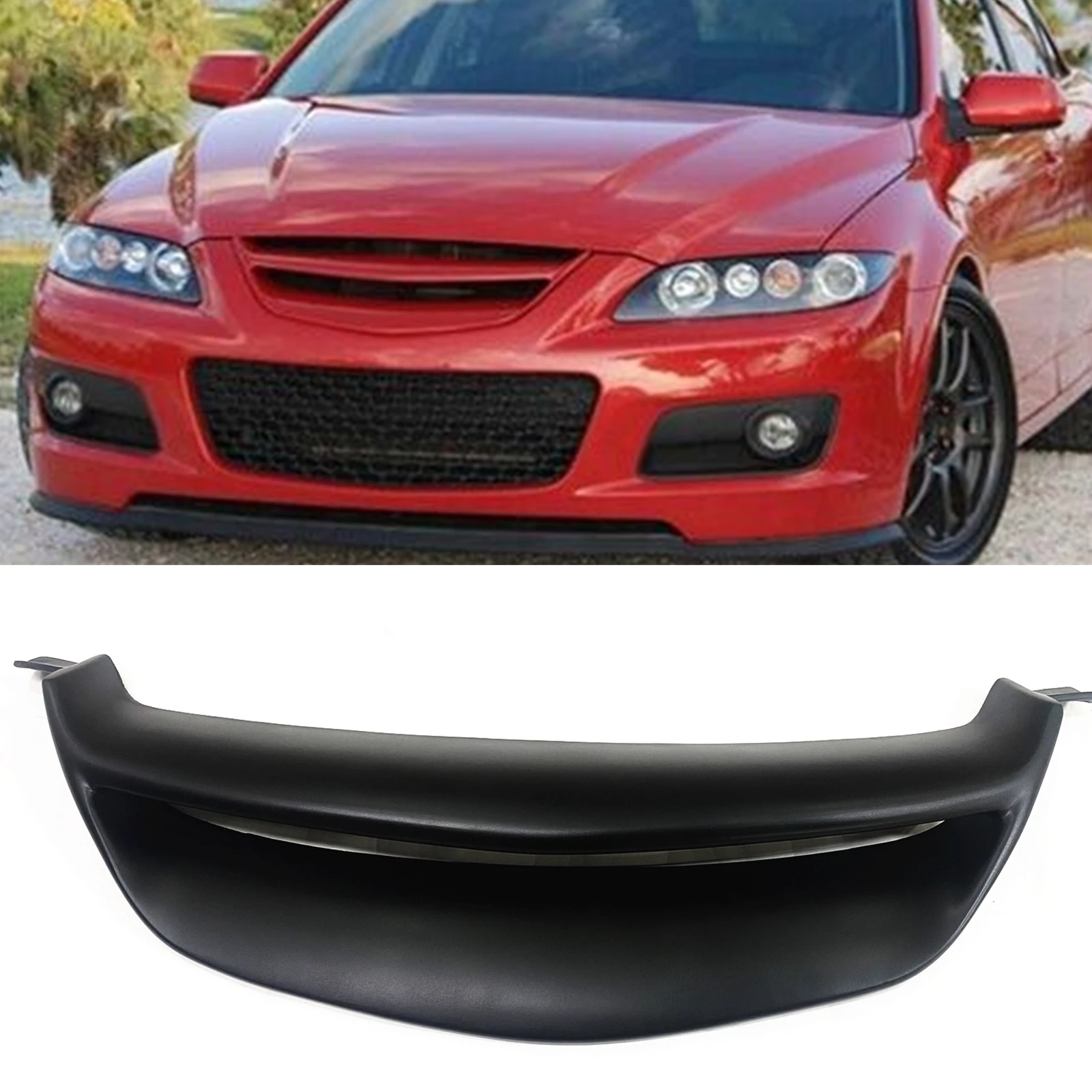 Front Grille Grill For Mazda 6 Atenza MPS Sedan 2006-2007 Fiberglass/Carbon Fiber Car Upper Bumper Hood Mesh Grid