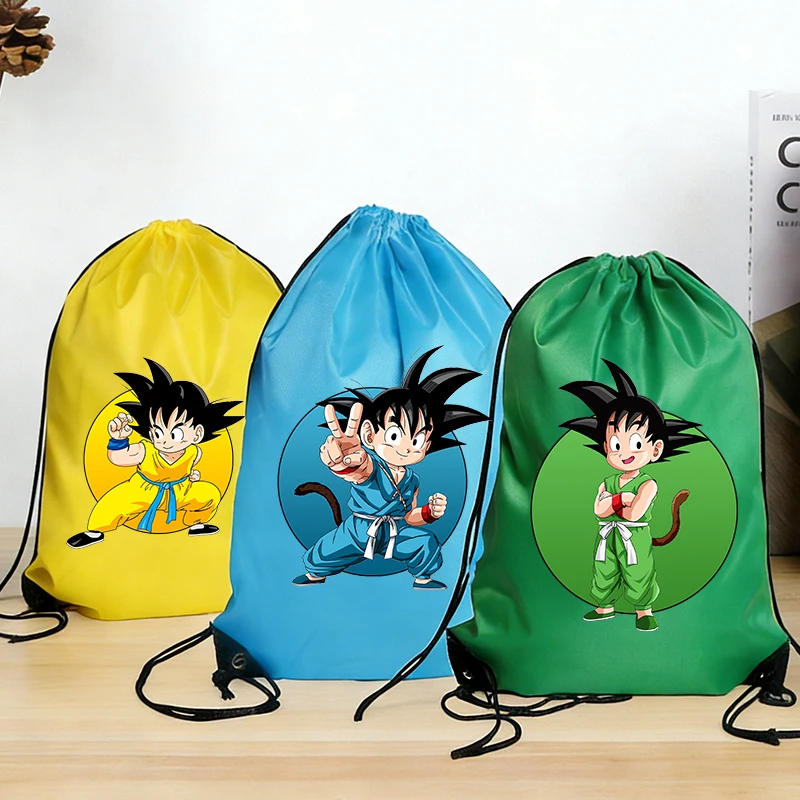 Bolsa deportiva con cordón de Dragon Ball, bolsas de compras con figuras de Anime para niños y niñas, bolsas de natación y Yoga, bolsa de almacenamiento portátil, regalo