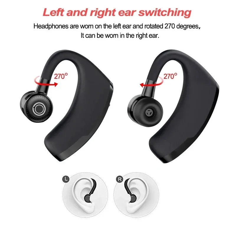 V9 Single Earphones Long Standby Business Headphones Waterproof Mono Headset Outdoor HD Call Bluetooth Wireless Earbuds With Mic