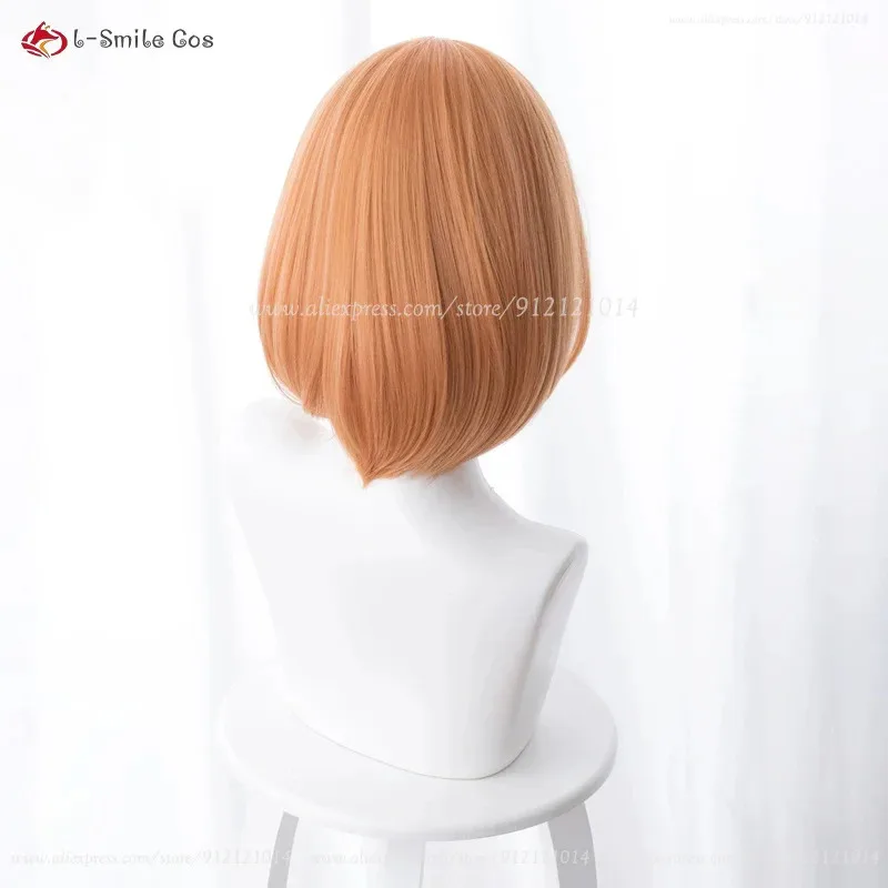 Парик для косплея аниме Nakano Yotsuba, оранжевый, желтый, 33 см, короткие парики Бобо с обручем для волос, термостойкие синтетические волосы + шапочка для парика