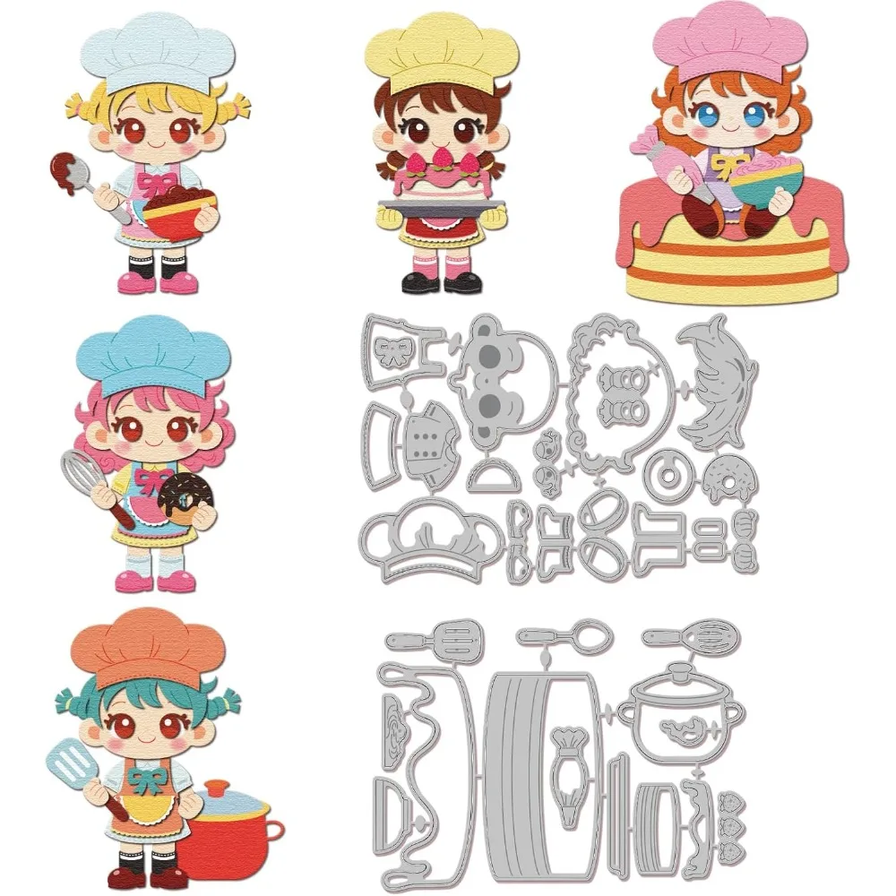 Cook Kohlenstoffstahl-Stanzformen und Schablonen für DIY Scrapbooking, Fotoalben, dekorative Prägung, Papierkarten, Menschenmotive