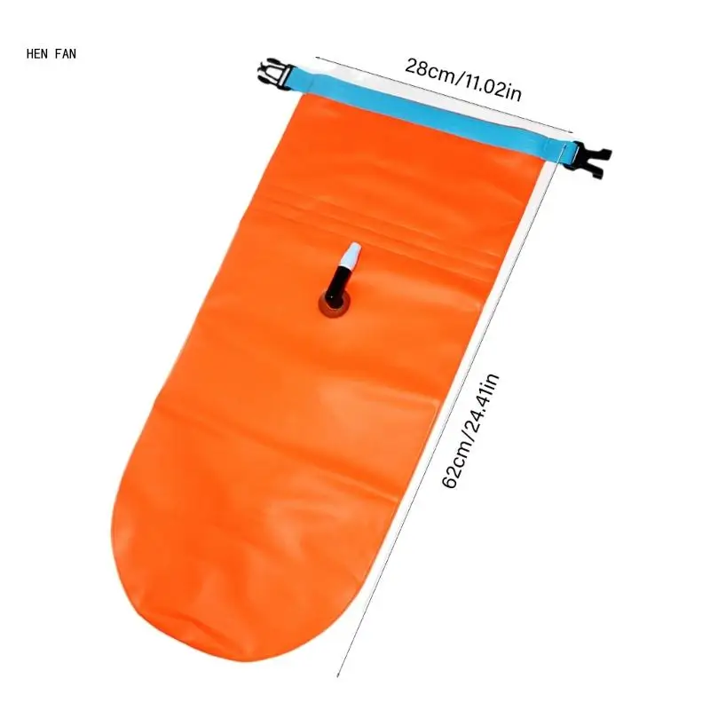 Swimming Buoy Waterproof Inflatable Dry Bag Swim Safety Float for Water Sports M89D