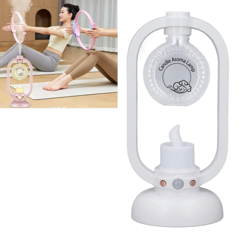50ml Essential Oil Diffuser Motion Sensing USB LED Retro Candlelight Ultrasound Cool Mist Humidifier for Bedroom Aroma Therapy