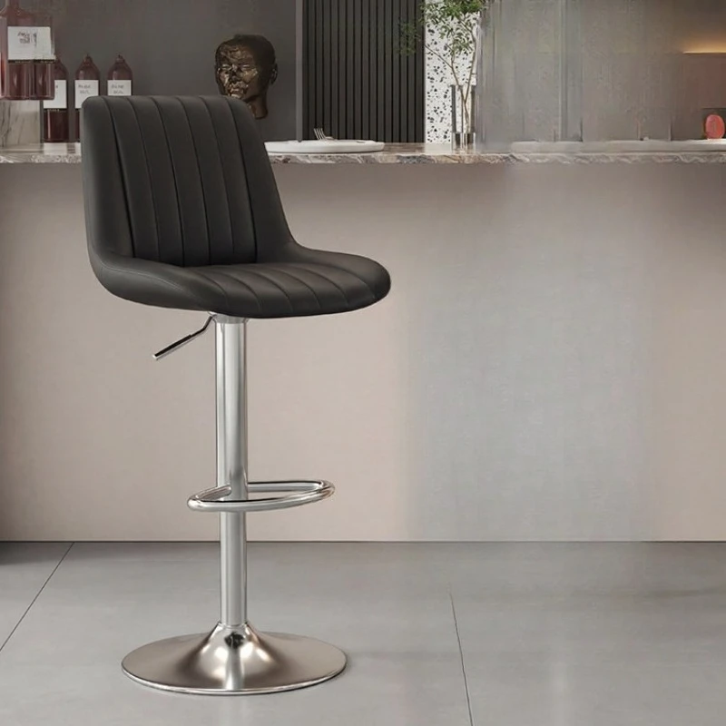 Modern Simple Bar Chair Cashier Front Lifting Backrest Chair Household minimalist sillas altas para isla de cocina furniture