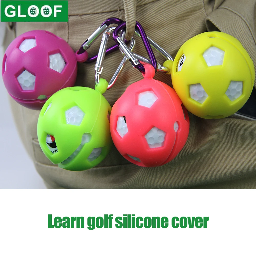 1Pcs Silicone Golf Ball Holder Single Ball Storage Protection Carrier with Aluminum Hook