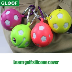 Soporte de pelota de Golf de silicona, soporte de protección de almacenamiento de una sola bola con gancho de aluminio, 1 Uds.