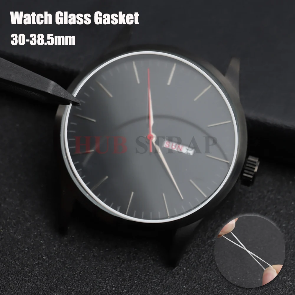 Watch Glass Gasket 0.9mm Height 0.45mm Thick Replacement Watch Parts Seal Washers Waterproof O-Ring for Watchmaker Watch Repair