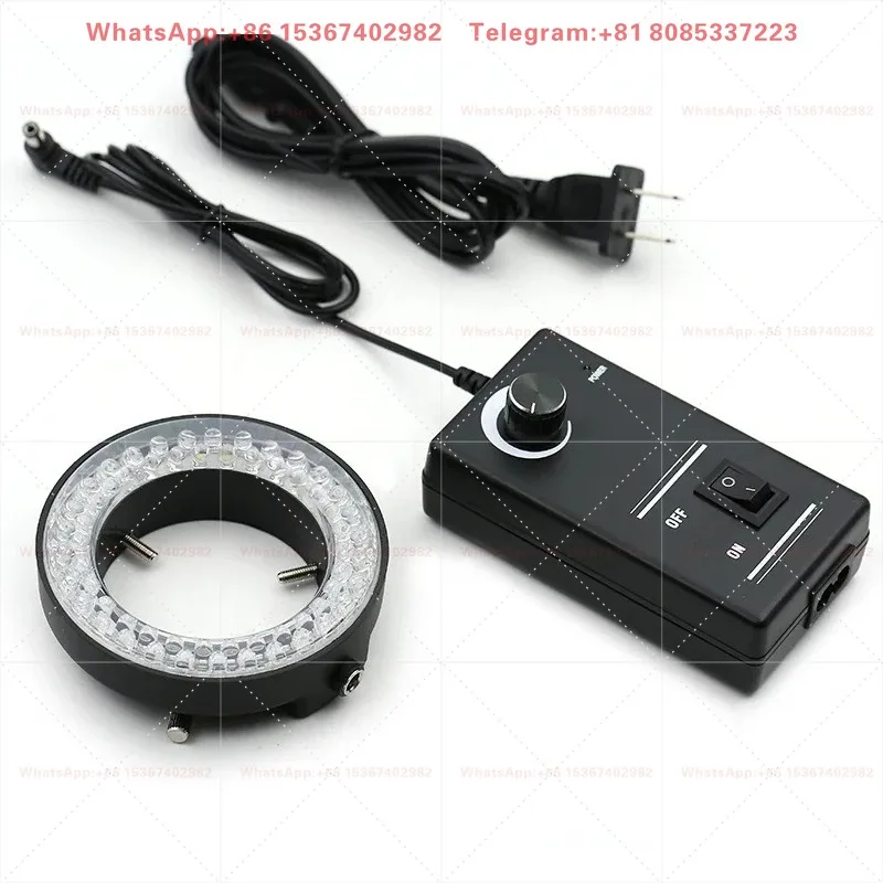 60 LED Lamp Inner Diameter 60MM Microscope Light Source Adjustable Ring Light Source LED Circular White Light Illuminator