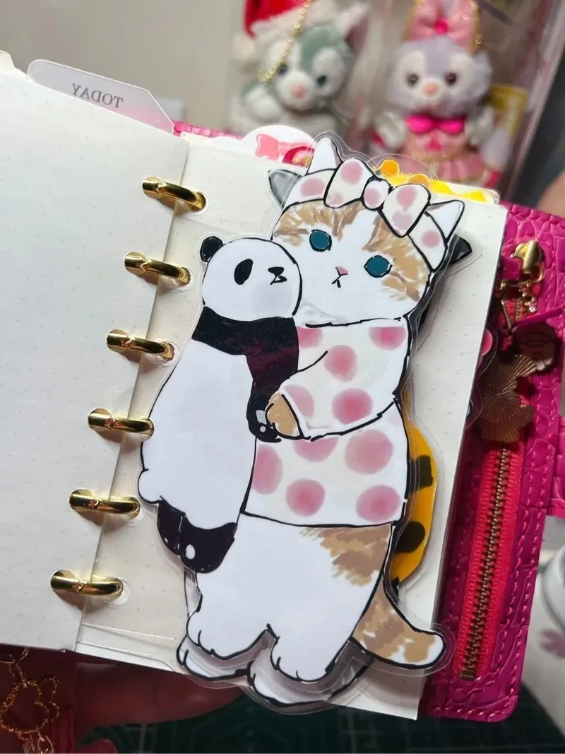 A5/A6/A7/A8 Lovely Cat Double Sides Pattern Loose Leaf Notebook Dividers Cute Index Seperator Diary Planner Stationary