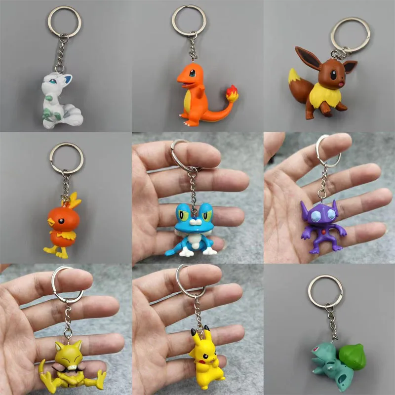 ポケモン,4cm,ピカチュウ,カワイイ,漫画,ファッション,チャーミングされたリスの形をしたキーホルダー,子供向けギフト