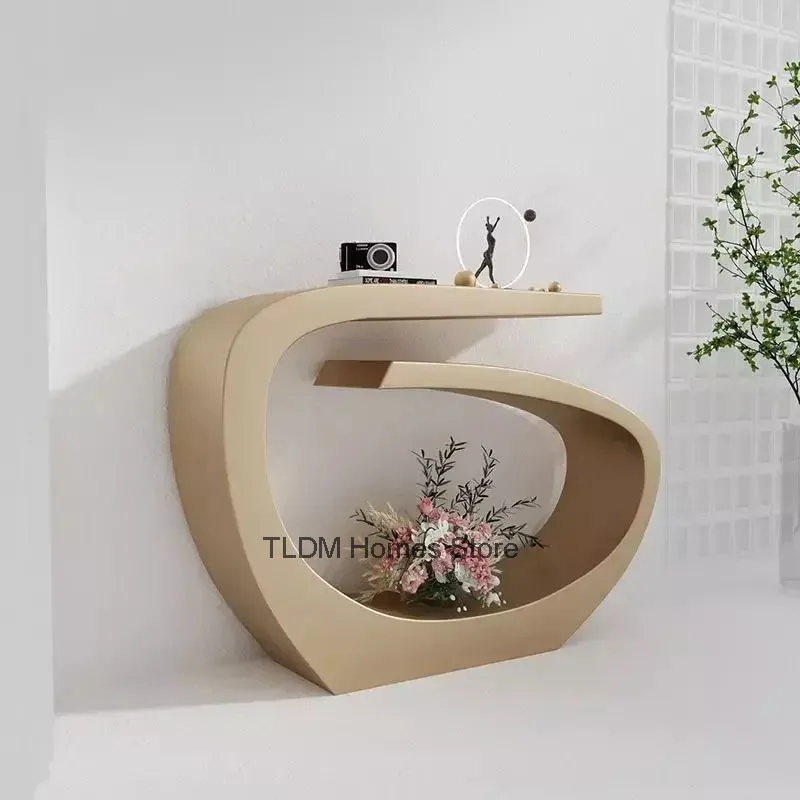 Italian Entrance Console Tables Luxury Ultra-narrow End View Table Home Living Room Furniture Hotel Corridor Decoration Cabinet image 3