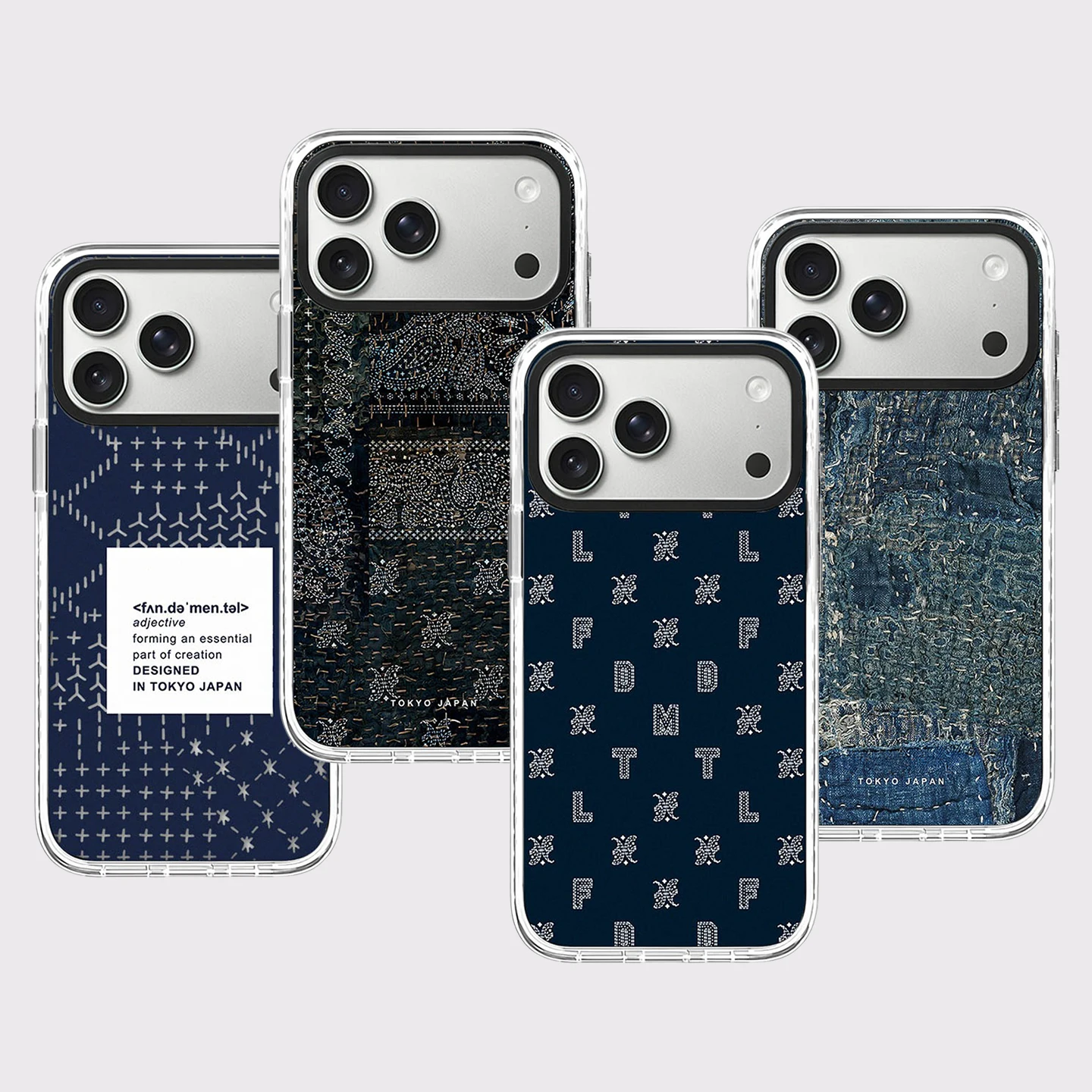 Denim Cloth Texture Pattern White Border Magnetic Case: Compatible with IPhone 18 17 16 15 14 13 Pro Max 18Pro