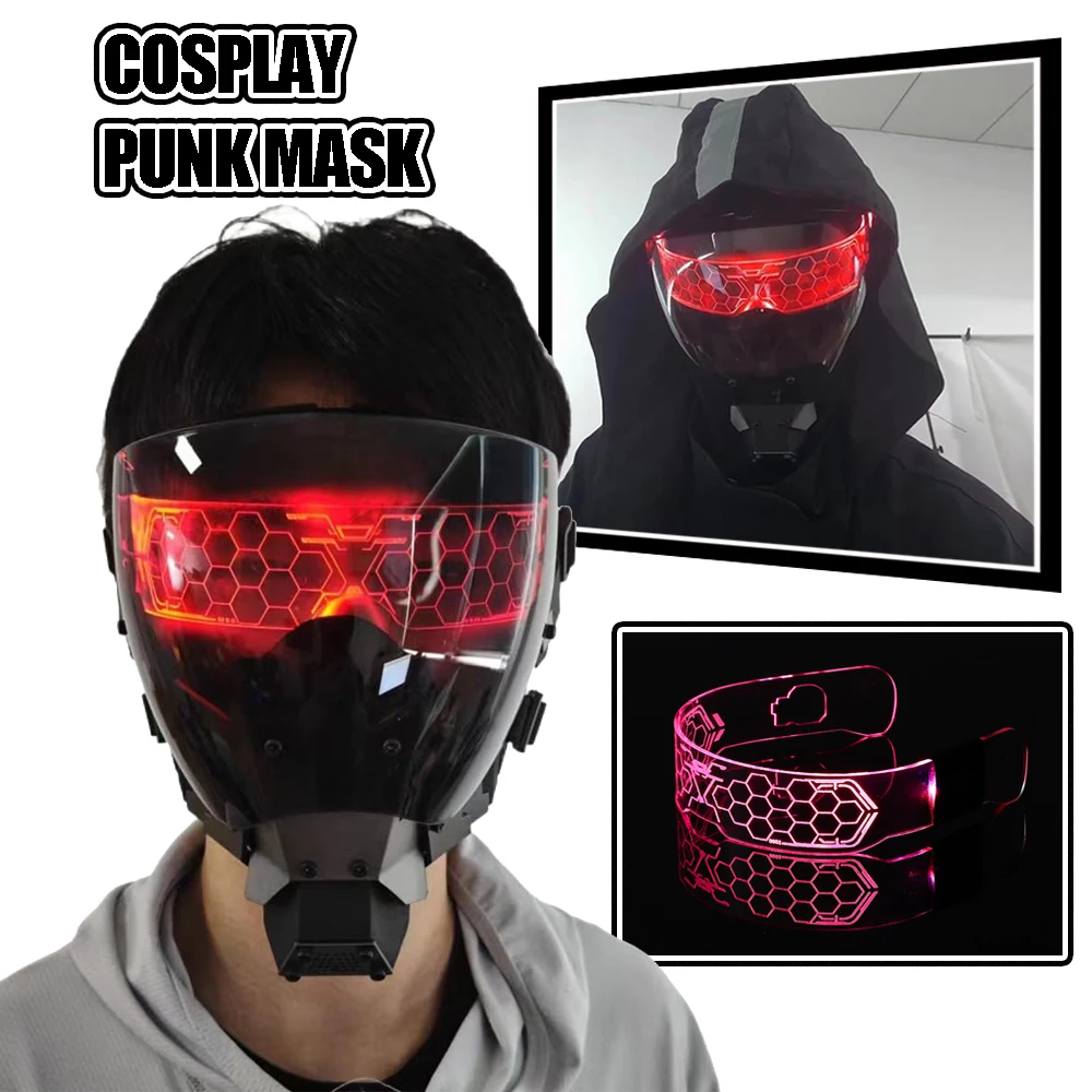 

Cosplay Punk Mask Cyberpunk Mechanical Mask Futuristic Style Airsoft Paintball Tactical Mask for Halloween Cosplay Party