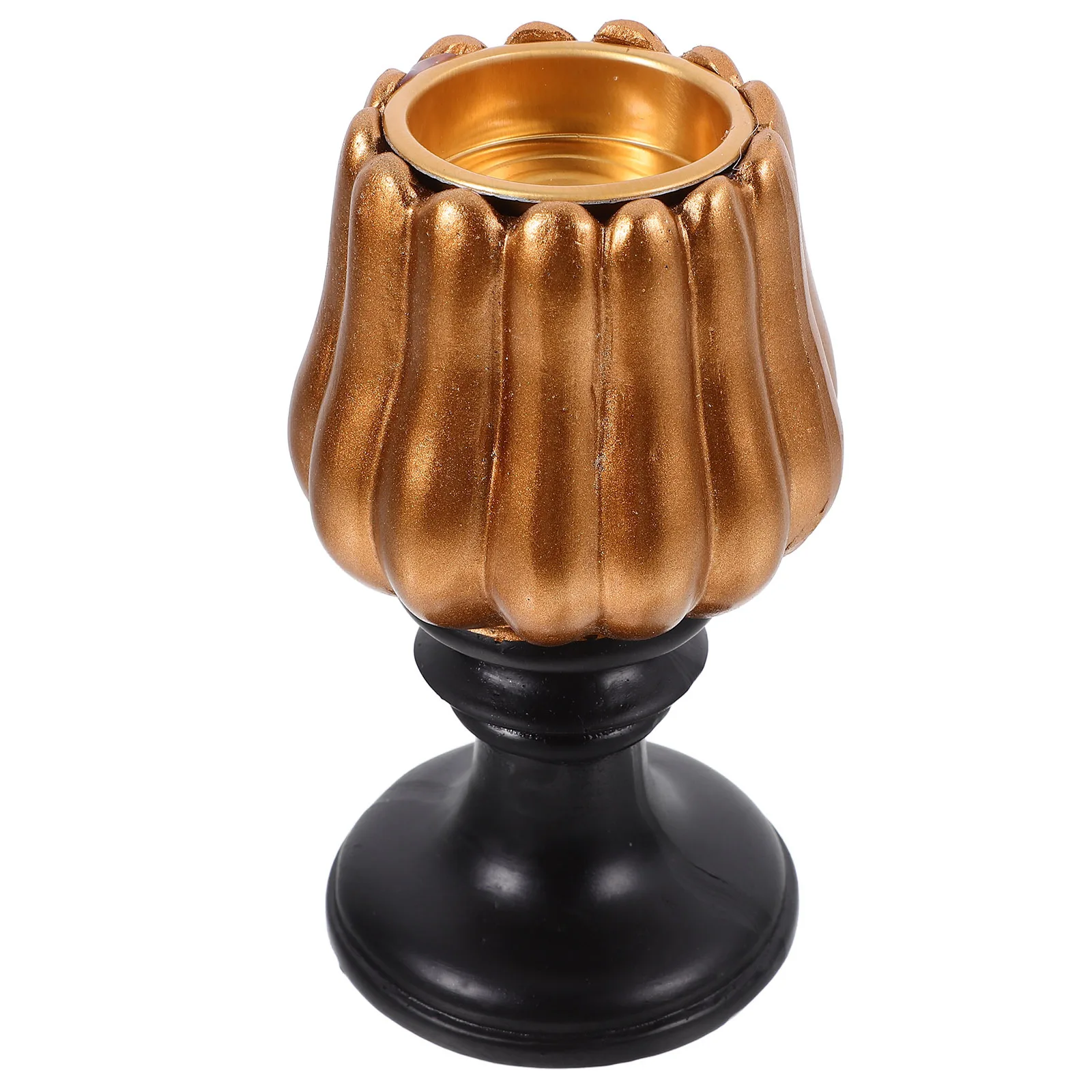 

Halloween Pumpkin Candlestick Intricate Design Romantic Cozy Ambiance Versatile Use Safe Home Decor Indoor Table