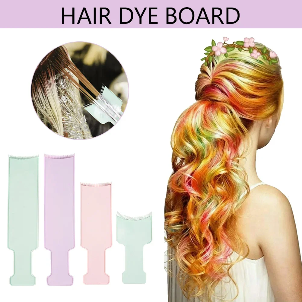 PVC Hair Coloring Board Hairdressing Accessories Hair Coloring Dyeing Board Plate Portable Hair Dyeing Coloring Brush for Barber