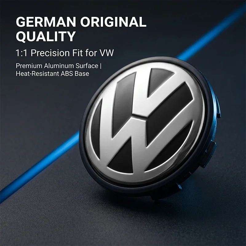 4-teiliger Auto-Radnabenkappen-Aufkleber, Reifen-Emblem-Abzeichen für VW Jetta MK5 MK6 Golf-4 5 6 7 Passat 3B7 601 171 B5 B6 B7 – Detail 9