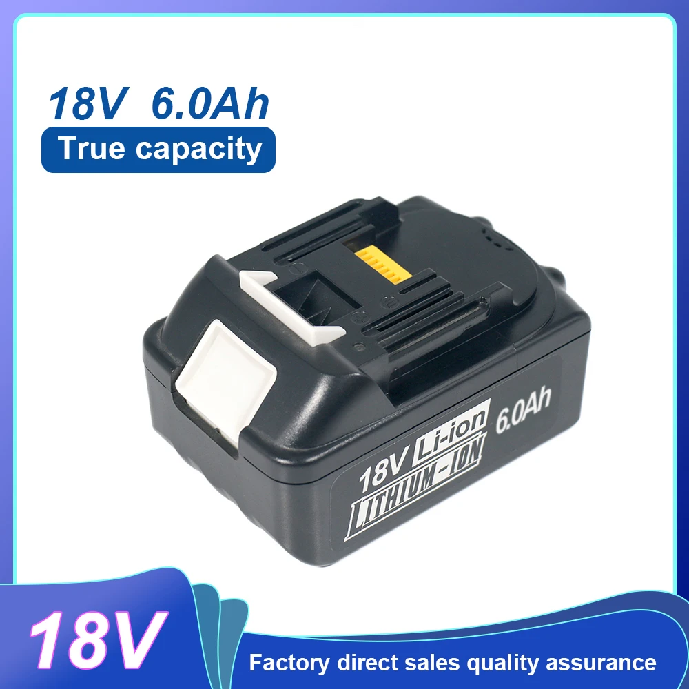 

18V 5/6Ah rechargeable 18650 tool lithium battery for makita BL1850 bl1830 bl1860 bl1850B compatible 18 Volt wireless grinder