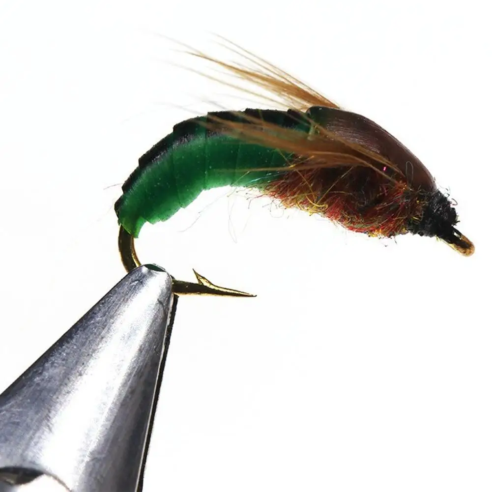 6 قطعة/صندوق واقعية سكود يطير لصيد سمك السلمون المرقط الاصطناعي الحشرات الطعم إغراء سكود دودة الصيد إغراء لصيد الأسماك اكسسوارات