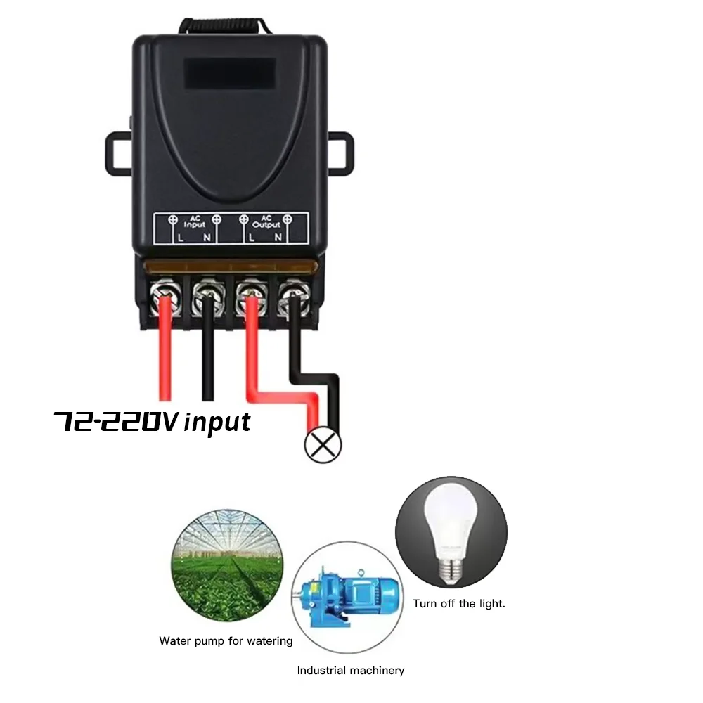 433 ميجا هرتز لاسلكي للتحكم عن بعد التبديل التيار المتناوب 110 فولت 220 فولت 10A التتابع 1CH وحدة تحكم الاستقبال و 2botton RF 433 ميجا هرتز الارسال #5
