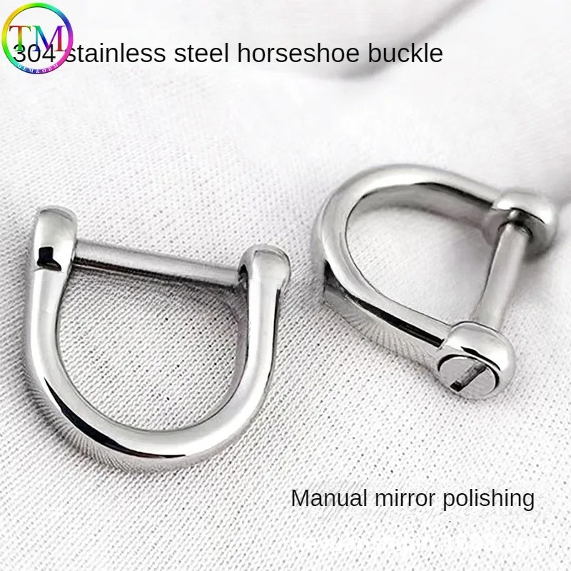 Hebillas de zapatos de caballo de Metal de acero, Clip lateral para bolsos de cuero, gancho de anillo de cinturón, accesorios de Hardware de equipaje ajustables Diy, 12mm, 17mm