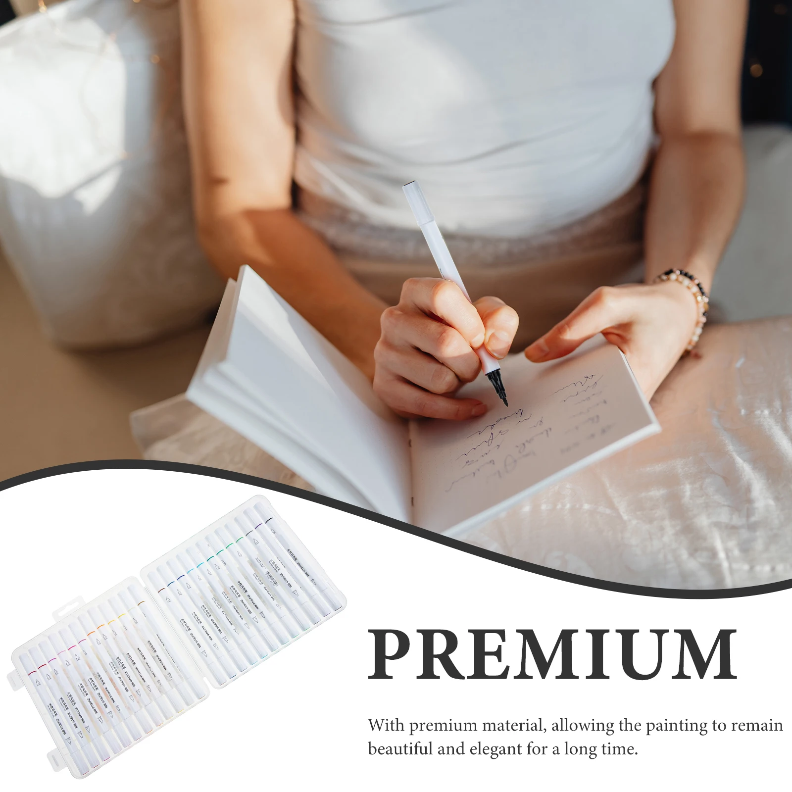 

1 комплект, акриловые маркеры, двусторонние цветные художественные маркеры, портативные гладкие письменные ручки для детей и взрослых, товары для рукоделия «сделай сам»