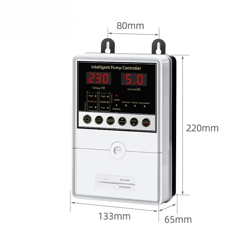 Smart Water Pump Controller  220V - Auto Pressure Regulation, Dry Running Protection, Home Water Boosting