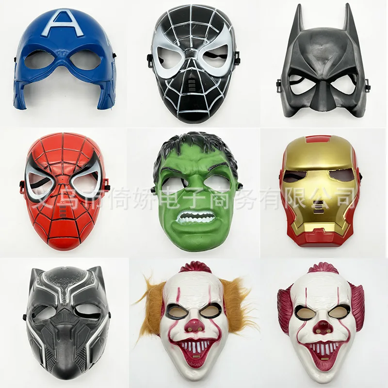 

1-12PSC Marvel Anime Iron Man Mask Hulk Cosplay Props Theme Party Mask Halloween Dress-Up Children's Surprise Birthday Gift