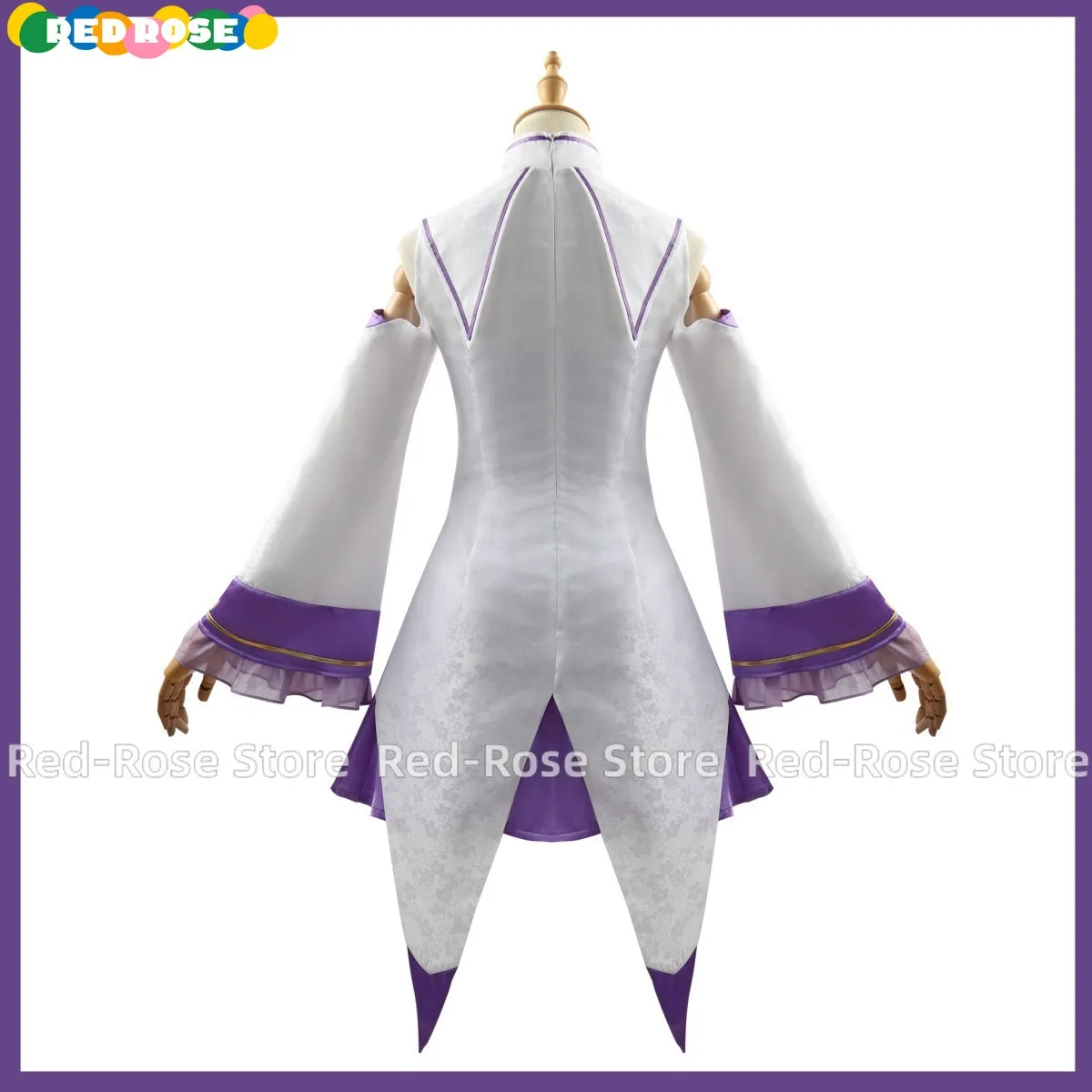 Anime re: Leben in einer anderen Welt von Null Emilia Cosplay Kostüm weiße Prinzessin Kleid Perücke Frau sexy schönen Halloween-Anzug