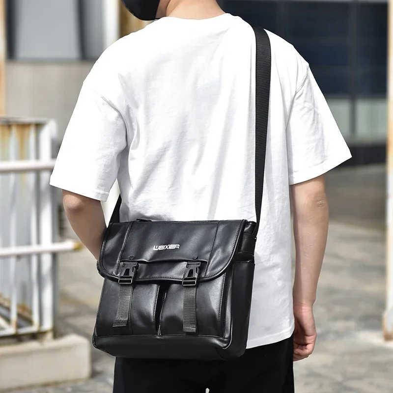 New Men's Large Capacity Business Bag Waterproof and Durable PU Men's Briefcase Hot Selling One Shoulder Crossbody Bag Bolsa 핸드백