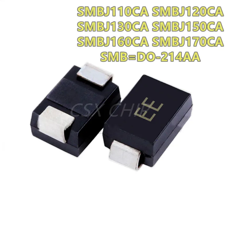 50pcs/lot SMBJ110CA SMBJ120CA SMBJ130CA SMBJ150CA SMBJ160CA SMBJ170CA SMB=DO-214AA TVS DIODE