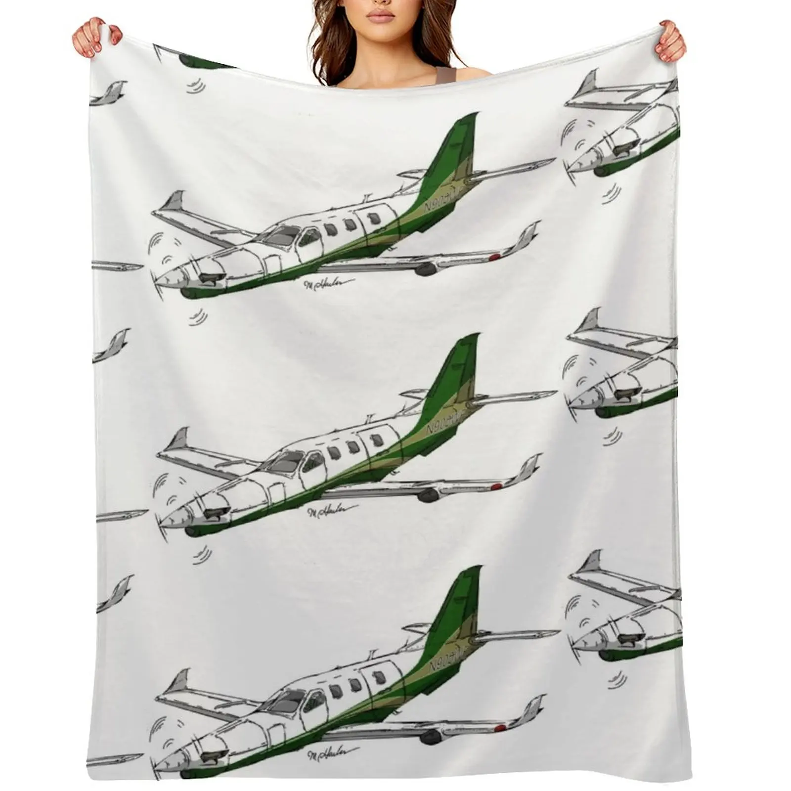 Socata TBM 700 N900WF رمي بطانية كيس النوم الأربعاء بطانيات ذات علامة تجارية فاخرة لبطانيات الأرائك