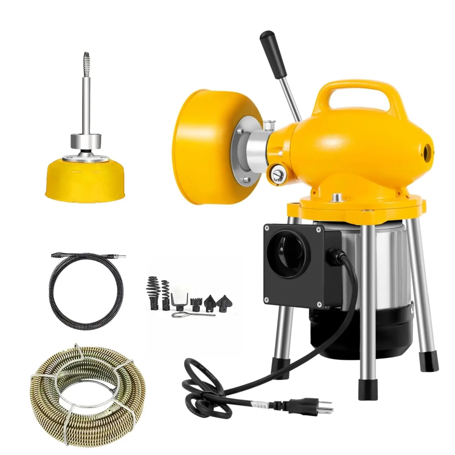

Drain Cleaner Machine, 90Ft Electric Drain Drill (74 'x 5/8 "and 16' x 3/8"), 400W 3-wire electric, portable design,, Custom