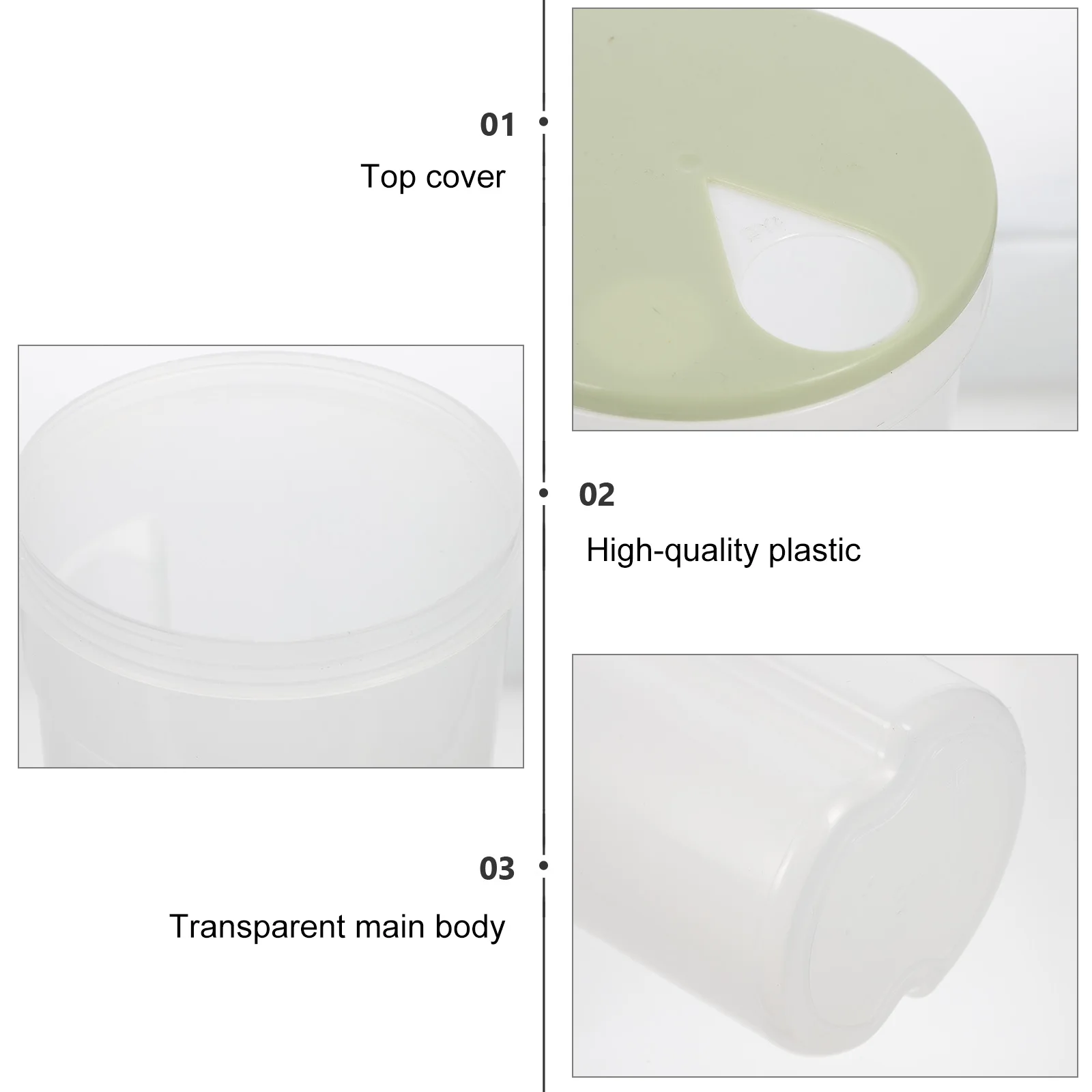 

2Pcs Storage Jar Transparent Airtight Seal Food Container Kitchen ganizer PP Plastic Box Noodle Storage Solution