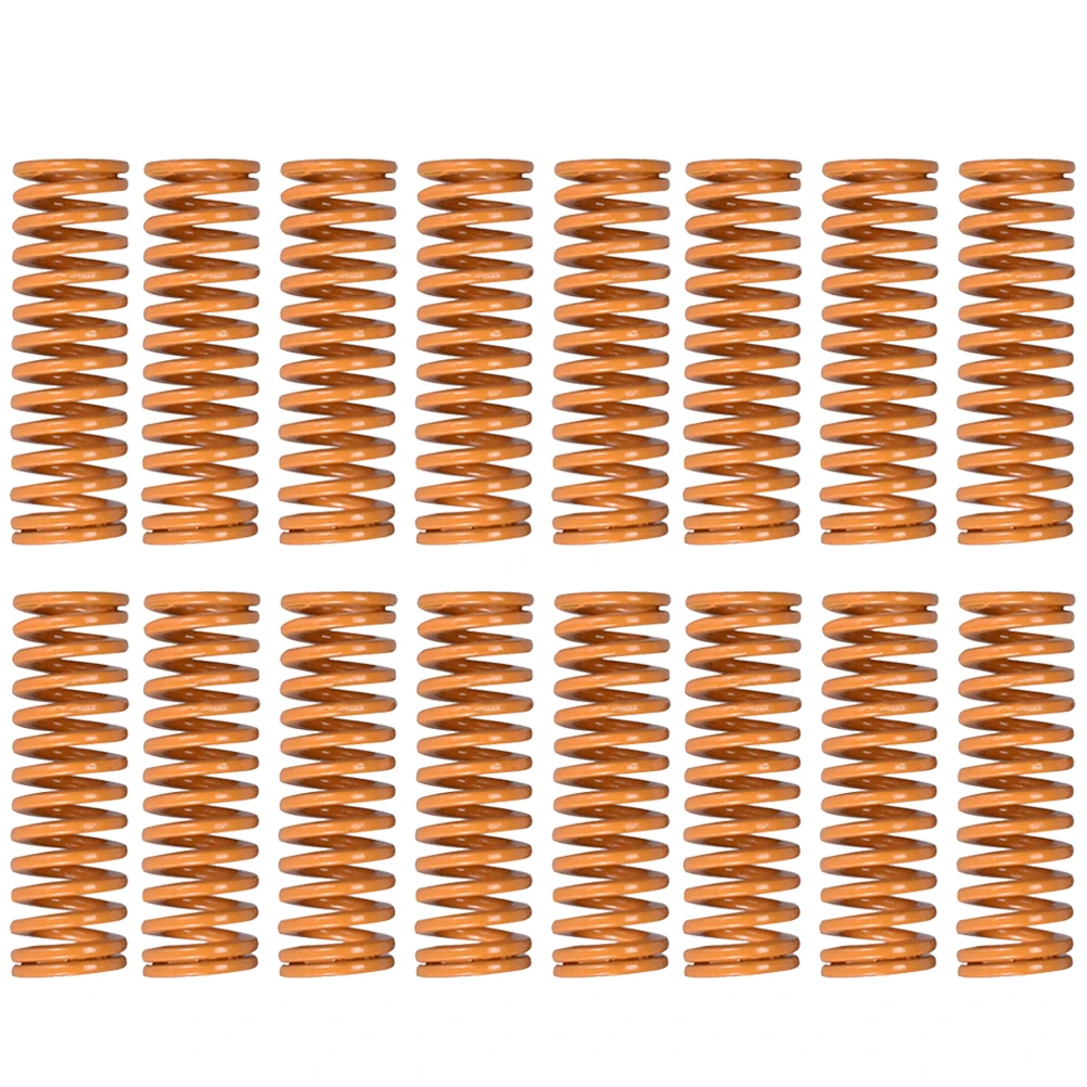 

16pcs Die Springs for 3D Printer Bed Leveling Yellow Light Load Compression Spring Heated Bed Strong High Stress Flat