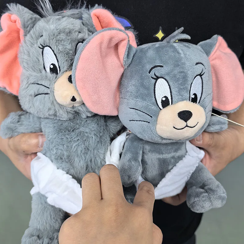 톰과 제리 플러시 장난감 기저귀 스타일 18cm/25cm 터피 소프트 인형 장난감: 귀여운 영화 캐릭터 인형