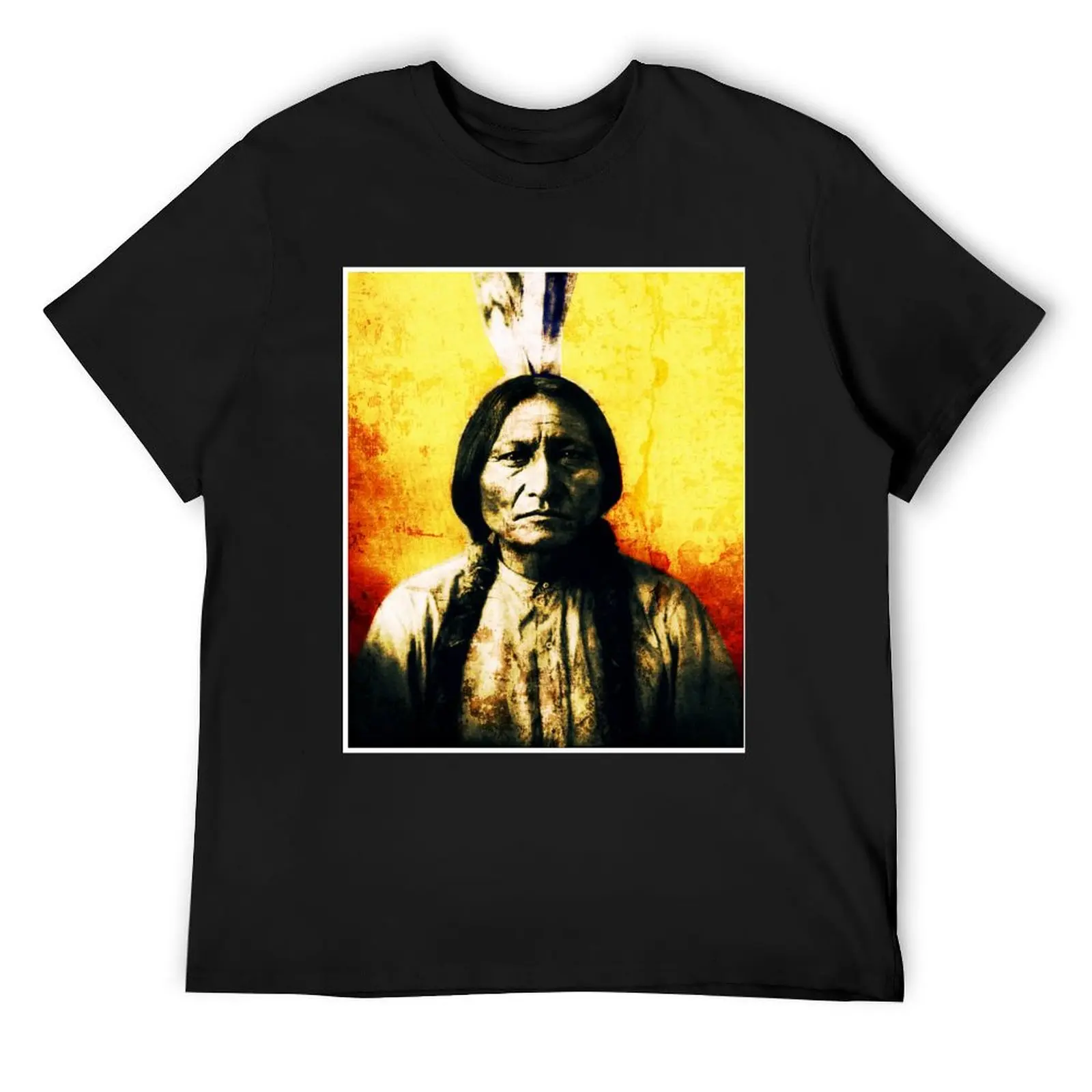 

SITTING BULL-7 T-Shirt summer top plus size clothes sublime men t shirts high quality