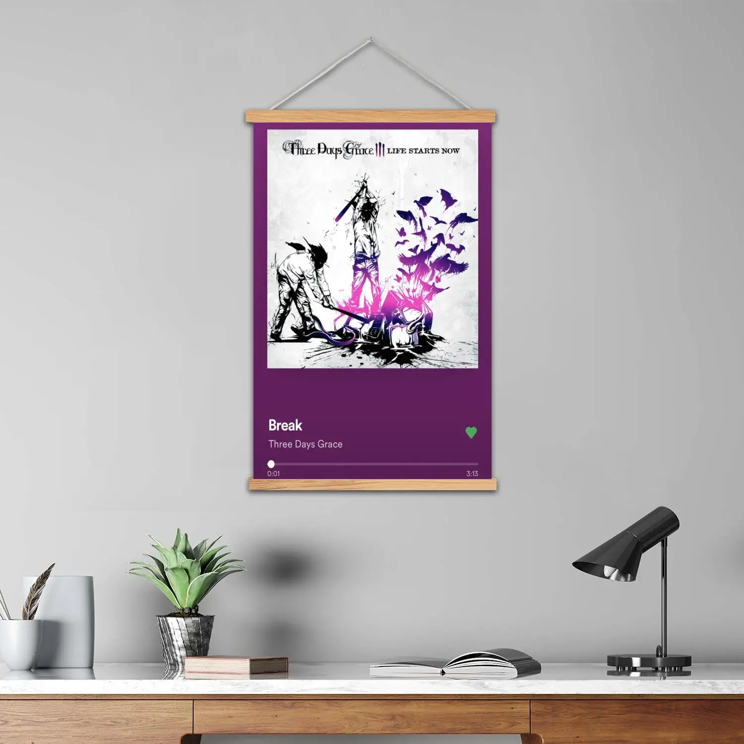 three days grace band Framed Wall Painting Canvas Art Poster and Wall Art,  Modern Family, Bedroom Decor,Decorative painting