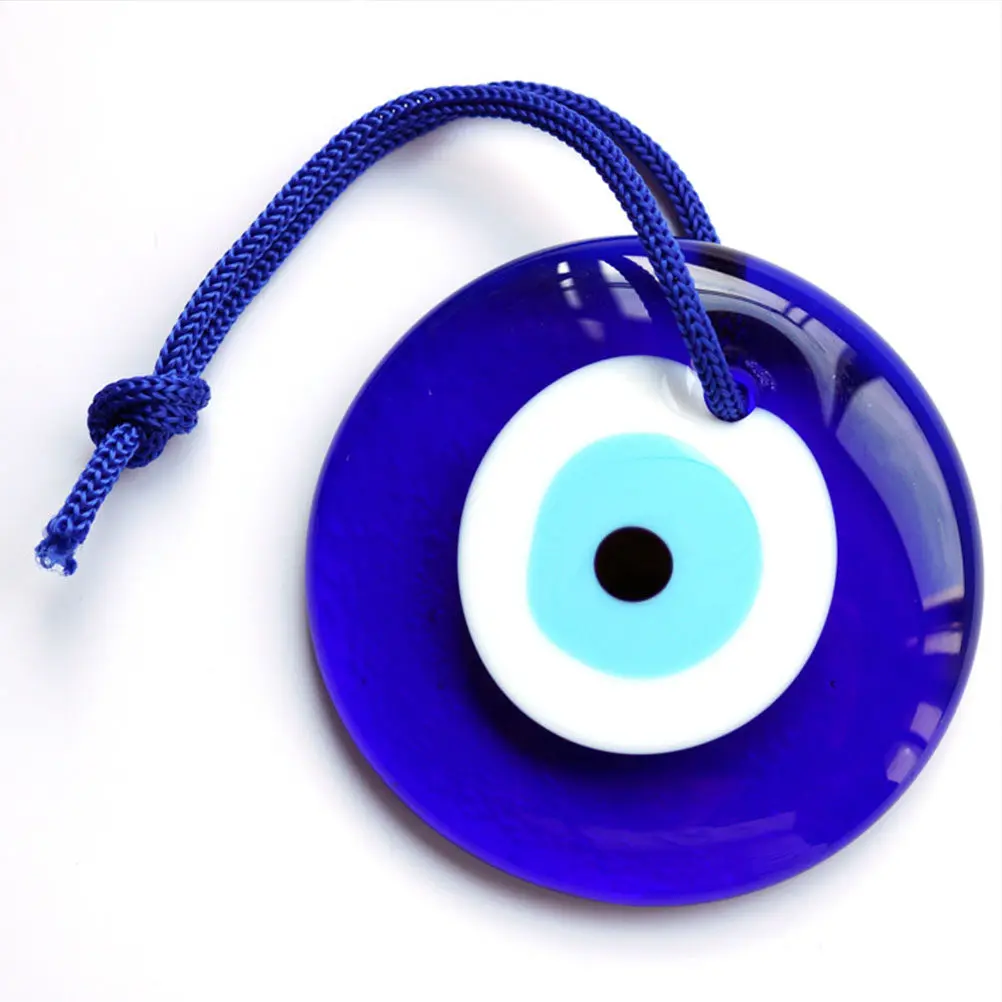 Evil Eye Pendant Necklace Set – 2pcs Blue Beaded Necklaces for Protection & Blessing