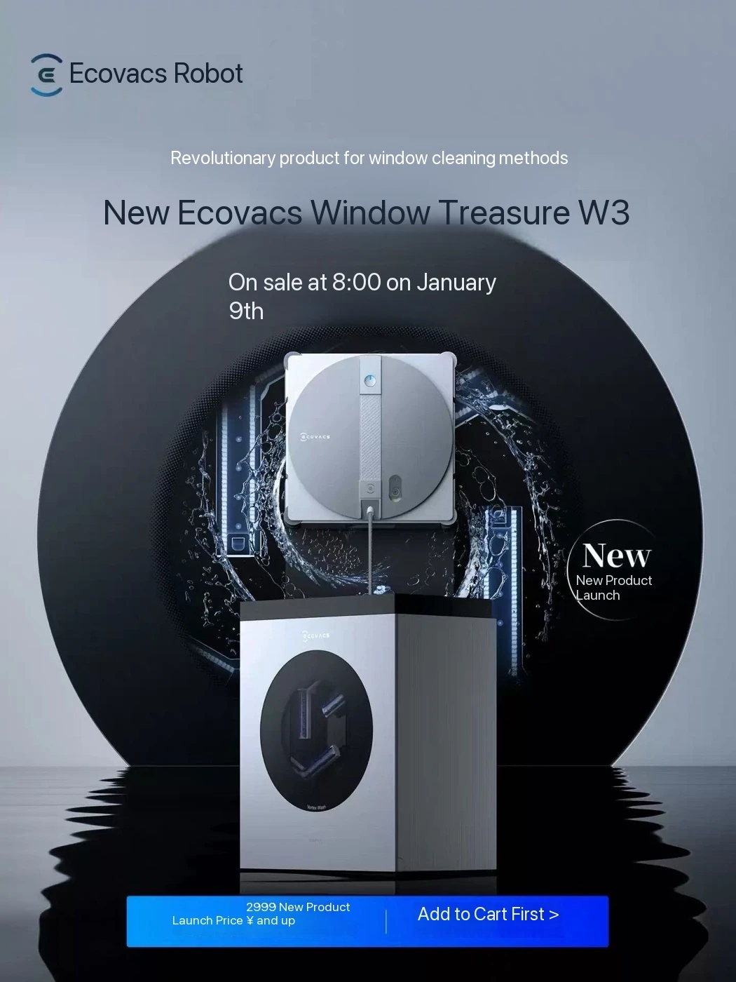 Electric Robotic Window Cleaner Portable Station Household Outdoor Home Office Safe 3 Mode