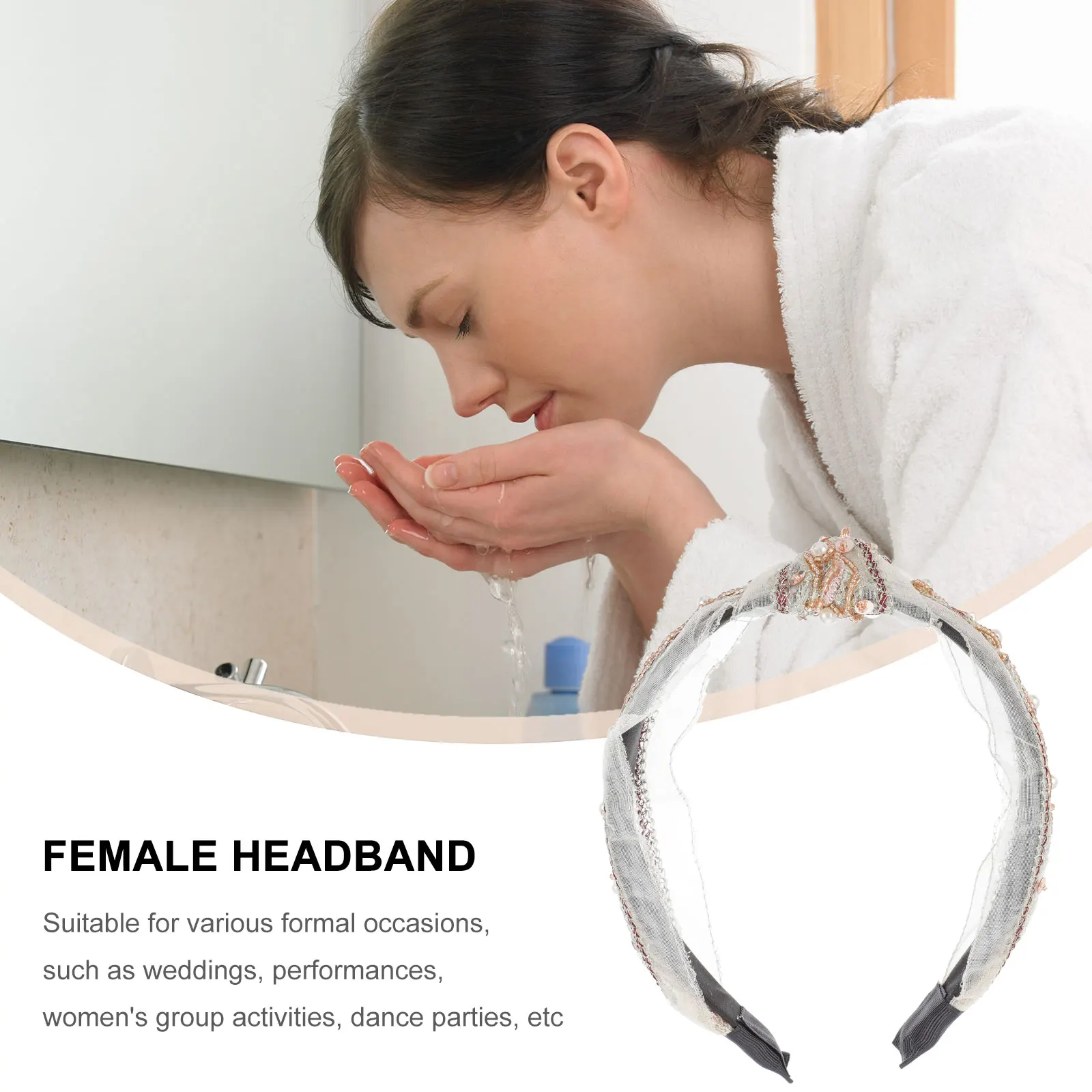 

Pearl Hairb s Decorative Lace Headb s Wedding Party Accessories Stylish Banquet Ceremonies Hair Hoops Female Pearl Hairb