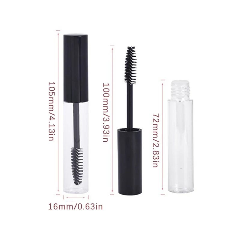 Afric256-Tubes de mascara 10ml, maquillage des cils, bouteille illable de tous les jours, bouchon blanc, emballage cosmétique, plusieurs tubes de crème pour les yeux