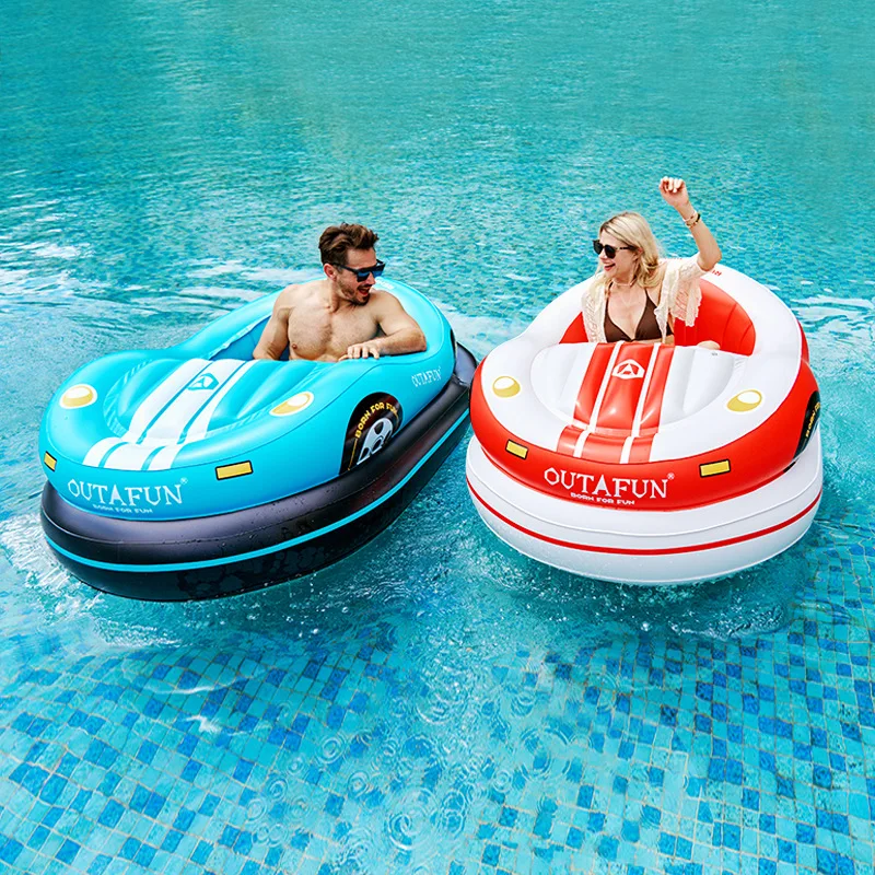 electric Inflatable racing car floating row water toy PVC seat swimming pool floating lounge chair water inflatable floating row