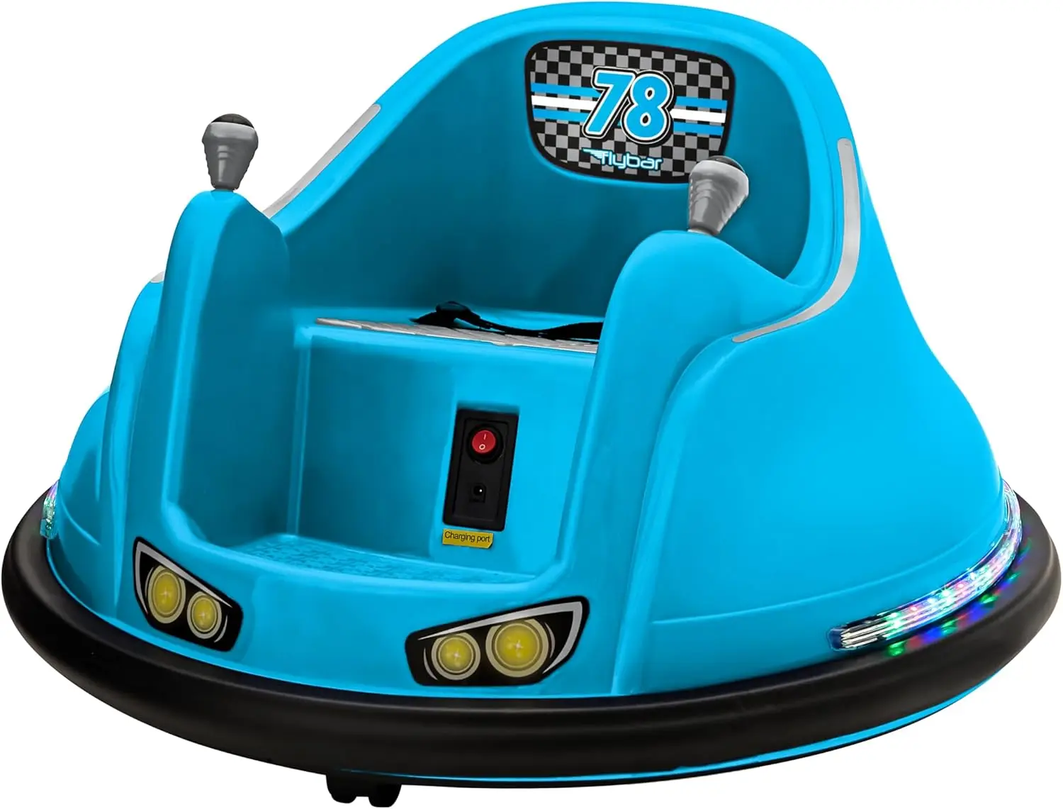 Bumper Car for Toddlers, Kids, Electric Ride On Toys for Baby, Ages 1.5-4 Years, LED Lights, 360 Degree Spin, Supports up to 66