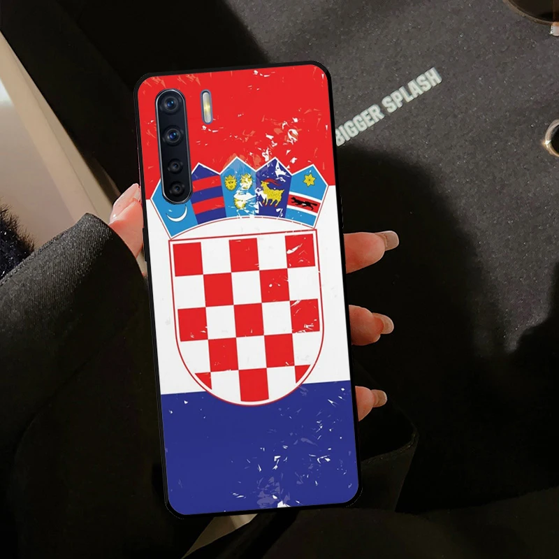 Croatia Flag Cover For OPPO A74 A54 A94 A78 A98 A16 A76 A96 A15 A17 A77 A52 A72 A5 A9 A53 A54s A57s Case